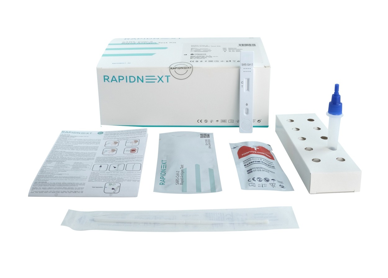 RAPIDNEXT  4-in-1 Corona Schnelltest SARS-CoV-2 Rapid Antigen Test Kit - 25er Box
