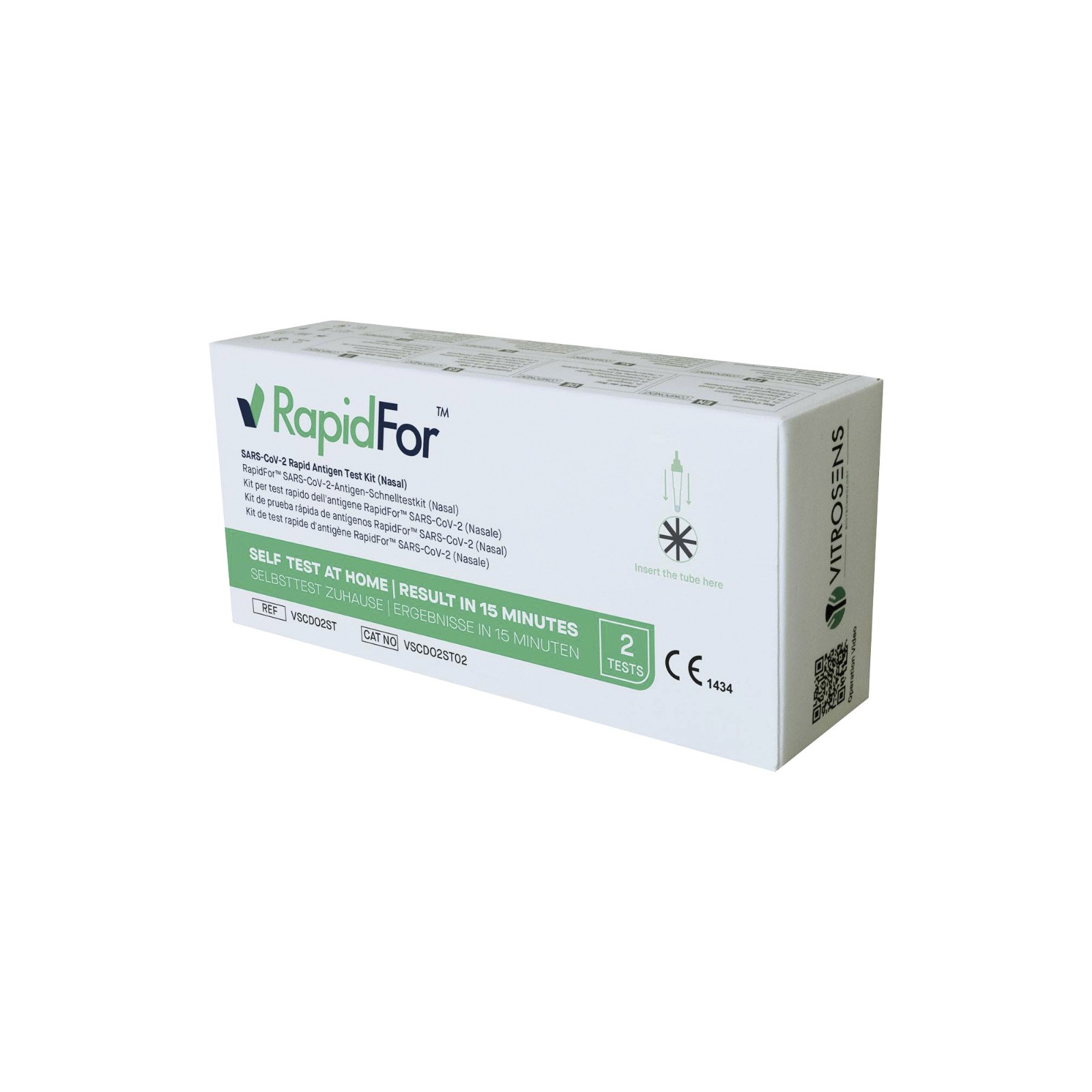 RapidFor SARS-CoV-2 Rapid Antigen Laientest Test Kit - 2er Packung